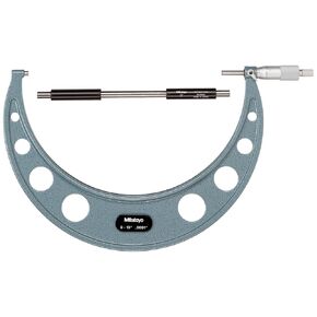 Mitutoyo 103-224 Outside Micrometer, Baked-enamel Finish, Ratchet Stop, 9-10" Range, 0.0001" Graduation, +/-0.00025" Accuracy
