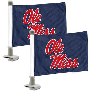 FANMATS 61916 Ole Miss Rebels Ambassador Car Flags - 2 Pack Mini Auto Flags, 4in X 6in, Perfect for Hood or Trunk