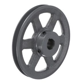 uxcell AK71-1 V-Belt Sheave 1"Bore 6.95"OD Single Groove Web Sheave Bored-to-Size Sheave, Cast Iron, Belt Section for 4L or A Belt