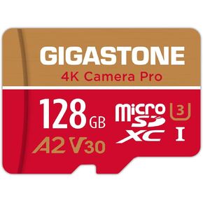 [5-Yrs Free Data Recovery] GIGASTONE 128GB Micro SD Card with USB 3.2 Type C Card Reader, 4K Camera Pro MAX, A2 V30 MicroSDXC Memory Card for Gopro, 4K UHD Video, Up to 120/80 MB/s with Adapter