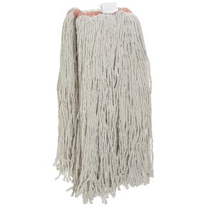 Rubbermaid Commercial Products Premium Cut-End Cotton Mop, 32-Ounce, 1-Inch Headband, Heavy Duty Wet Mop for Floor Cleaning Office/School/Stadium/Bathroom, Pack of 12