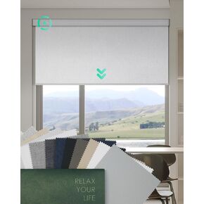 Yoolax Motorized Blinds, Blackout Smart Blinds for Windows Motorized Blackout Shades with Remote, Automatic Window Shades Compatible with Alexa Electric Roller Shades, Fabric Sample (Multicolor) in Saudi Arabia