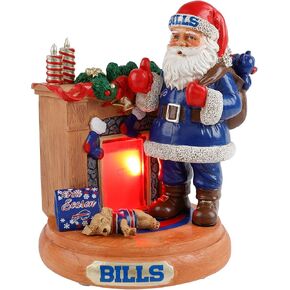 FOCO NFL Unisex-Adult NFL Team Logo Holiday Décor Santa Fireplace Figurine