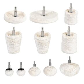 SALI Polishing Wheel Kit 8 pcs Buffing Wheels Cotton Polishing Kit for Rotary Tools for Drill for Metal Aluminum Stainless Steel Chrome Wood Plastic Ceramic Glass