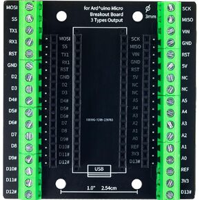 whiteeeen Screw Terminal Expansion Board 3 Types Output Breakout Board for Arduino Micro