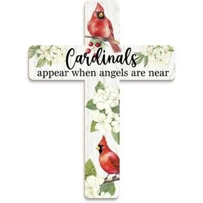 Putuo Decor Floral Cross Wall Decor Painted Decorative Wooden Inspirational Cross Spanish Style Wall Cross Decor Mexican Art Wall Decor Crucifix for Home Room Church Decoration