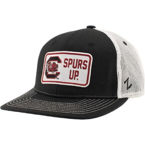 ZHATS Standard NCAA Officially Licensed Trucker Hat Dakota Patch Defer Black White, One Size