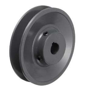 uxcell BK45-5/8 V-Belt Sheave 5/8"Bore 4.25"OD Single Groove Web Sheave Bored-to-Size Sheave, Cast Iron, Belt Section for 3L or B Belt