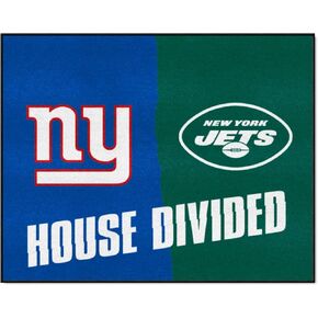 FANMATS 8463 NFL Giants / Jets House Divided Rug