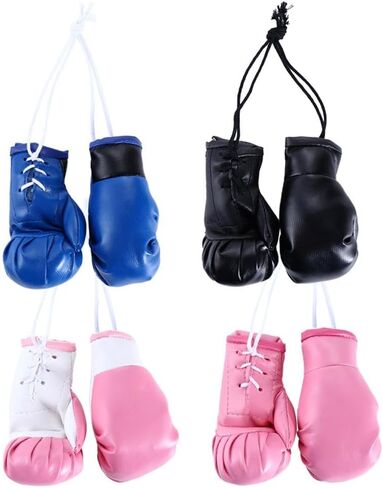 Leadigol 10 Pcs Mini Boxing Gloves Miniature, 5 Pairs Punching Gloves Ornament Hanging Decoration Holiday Christmas Ornament Hanging Car Pendant in Saudi Arabia