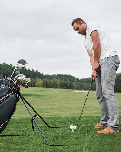 مرفق حامل حقيبة جولف ذو أسنان كبيرة، حامل حقيبة جولف خفيف الوزن، حامل قابل للتركيب لحقيبة الجولف، ملحقات حقيبة الجولف المحمولة، أرجل قابلة للطي in Kuwait