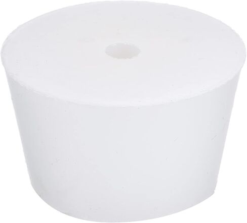 YOKIVE Silicone Rubber Stoppers with Hole, Tapered Plugs with High-Temperature Resistance | Protect Hole, Great for Lab Industry (White, 42mm to 52.7mm) in Saudi Arabia