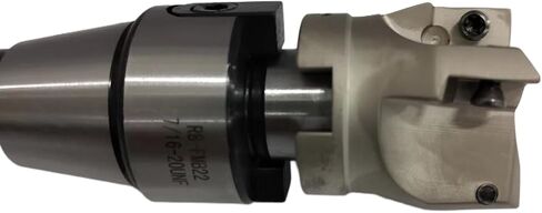 مطحنة نهاية قابلة للفهرسة R8 شانك 90 درجة، 40 مم قطر القطع 4 فلوت، R8 FMB22 7/16-20UNF مجموعة مطحنة نهاية الوجه مع 10 قطع APMT1604 كربيد ومفتاح T15 in Kuwait