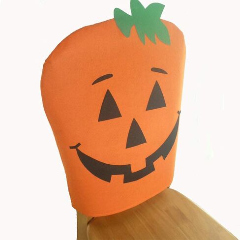 Amosfun 2Pcs Halloween Pumpkin Chair Back Cover Halloween Home House Decorations Ornaments in Saudi Arabia