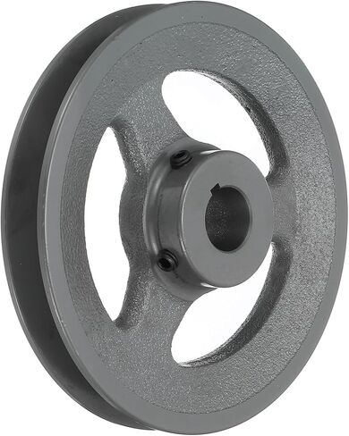 uxcell BK62-7/8 V-Belt Sheave 7/8 "تتحمل 5.95" OD مفردة الأخدود الويب Sheave بالملل إلى الحجم، الحديد الزهر، قسم الحزام لحزام 3L أو B in Saudi Arabia