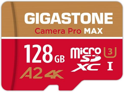 [5-Yrs Free Data Recovery] GIGASTONE 128GB Micro SD Card with USB 3.2 Type C Card Reader, 4K Camera Pro MAX, A2 V30 MicroSDXC Memory Card for Gopro, 4K UHD Video, Up to 120/80 MB/s with Adapter in Saudi Arabia
