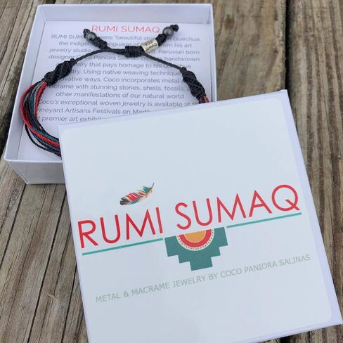 Surfer String Bracelet in Brown, Coral, Hot Pink and Yellow - Handmade Pull Cord Adjustable Woven Stacking Surf Thread Bracelets for Men and Women by Rumi Sumaq in Saudi Arabia