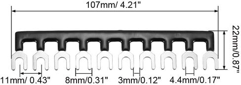 uxcell 600V 20A 10 Positions Terminal Block Barrier Strip Fork Type Pre-Insulated Black 4 Pcs in Saudi Arabia