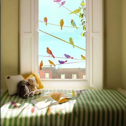 Botanical Leaf Privacy Window Sticker, Removable Static Cling Double-Sided Window Decal for Door Window Panes Glass Decor, Weeds and Flowers in Saudi Arabia