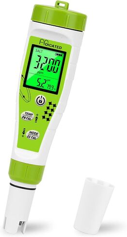 Digital Pool Salt Tester for Swimming Pool Large Simultaneous Screen Salinity pH Meter for Koi Pond Aquarium Fish Tank Hot Tub EC Tester for Indoor Garden Hydroponics Water Quality Tester in Saudi Arabia