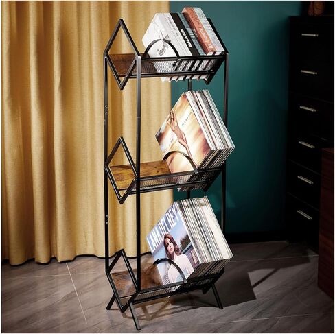 Vinyl Record Storage, Record Holder, Vinyl Record Holder, 2 Tier Album Storage rack For Vinyl Records, 170-220 LP Storage Vinyl Record Display Holder. in Kuwait