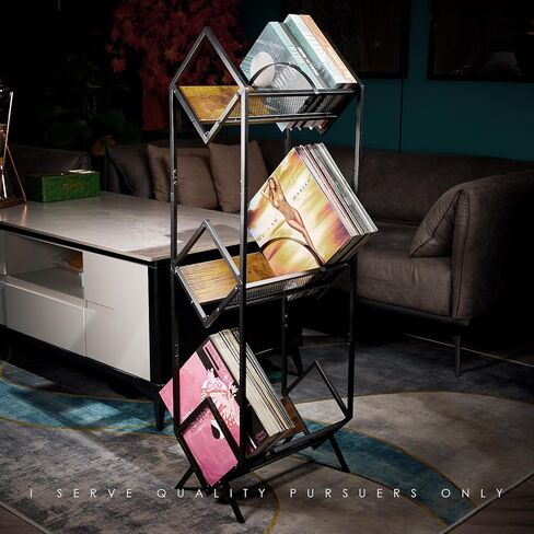 Vinyl Record Storage, Record Holder, Vinyl Record Holder, 2 Tier Album Storage rack For Vinyl Records, 170-220 LP Storage Vinyl Record Display Holder. in Kuwait
