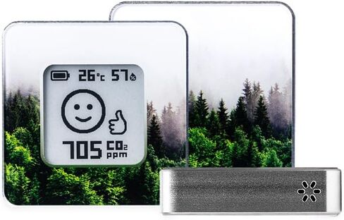 Wireless Portable, Aluminum Indoor Air Quality Monitor AIRVALENT (CO2, Relative Humidity, Temperature). Unique, Custom Design Meter, Sensor, Pocket Size (Breathe) in Saudi Arabia