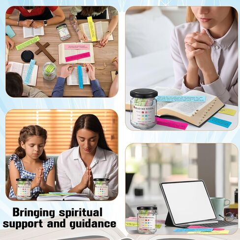 جرة آيات الكتاب المقدس، جرة آيات الكتاب المقدس للعواطف والمشاعر، بطاقات طلب الصلاة، بطاقات الكتاب المقدس لكل جرة، هدية مسيحية هدية كنيسة الكتاب المقدس أو شكرا لك (اقرأني عندما) in Kuwait