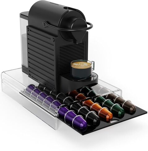 K Cup Holder - Coffee Pod Holder Storage Drawer for Coffee Capsule, Stand for Coffee Maker, Coffee Bar, Kitchen Organizer in Saudi Arabia