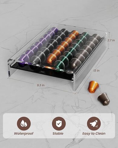 K Cup Holder - Coffee Pod Holder Storage Drawer for Coffee Capsule, Stand for Coffee Maker, Coffee Bar, Kitchen Organizer in Saudi Arabia