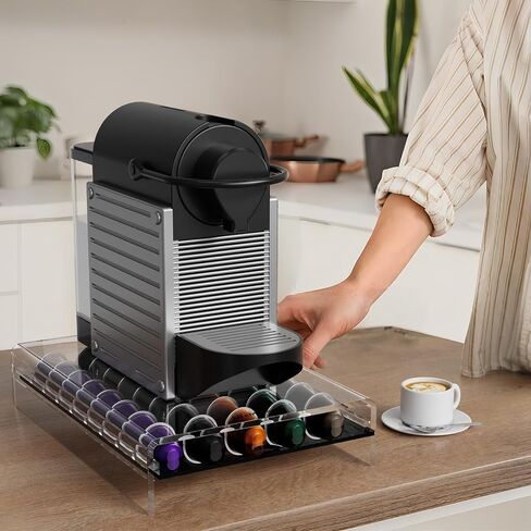 K Cup Holder - Coffee Pod Holder Storage Drawer for Coffee Capsule, Stand for Coffee Maker, Coffee Bar, Kitchen Organizer in Saudi Arabia