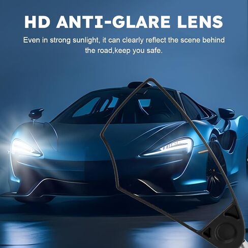 مرآة الدراجة، مرآة مقود مضادة للوهج مع عدسة قابلة للسحب وقابلة للتعديل 360 درجة، مرآة بديلة للرؤية الخلفية اليسرى، مرآة دراجة مقود الدراجة لمقود الدراجة 20-23 مم in Kuwait