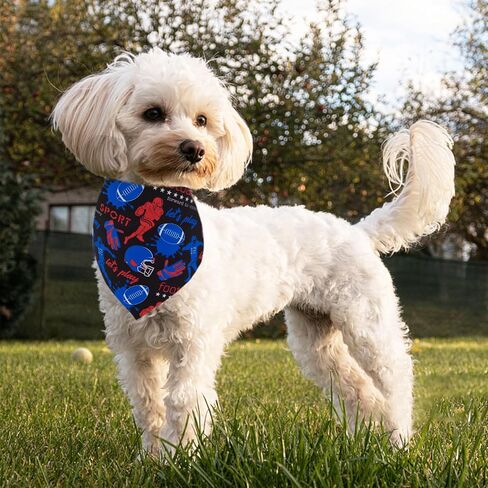 Sports Dog Bandanas for Large Dogs Breed 33 Inch Size Rugby Oversize Dog Bandanas Lg America Football Dog Bandanas for Girls Boys Grooming Accessories L 7PCS in Saudi Arabia