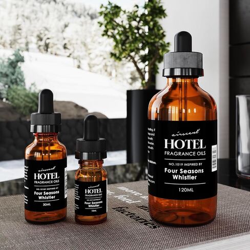 Hotel Diffuser Oil Inspired by The Four Seasons Whistler - No. 1019 - AirScent Essential Oil Blend - 120 mL, 4 fl oz Fragrance Oil Glass Dropper Bottle for Aromatherapy Diffusers and Humidifiers in Saudi Arabia