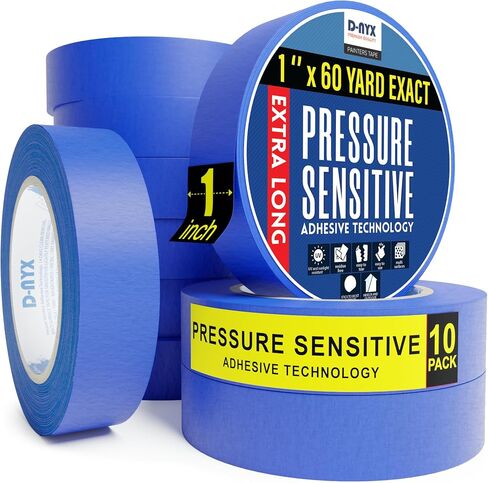 3 Pack Professional Painters Tape (2 inch x 60 Yards) Produces Sharp Lines | Blue Masking Tapes Residue-Free Multi-Surface Spray Paint Tape for Wall Renovation DIY Painting (180 Total Yd) in Saudi Arabia