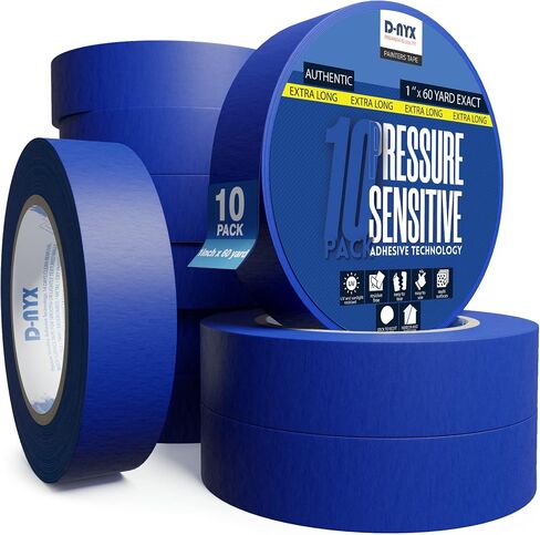 3 Pack Professional Painters Tape (2 inch x 60 Yards) Produces Sharp Lines | Blue Masking Tapes Residue-Free Multi-Surface Spray Paint Tape for Wall Renovation DIY Painting (180 Total Yd) in Saudi Arabia