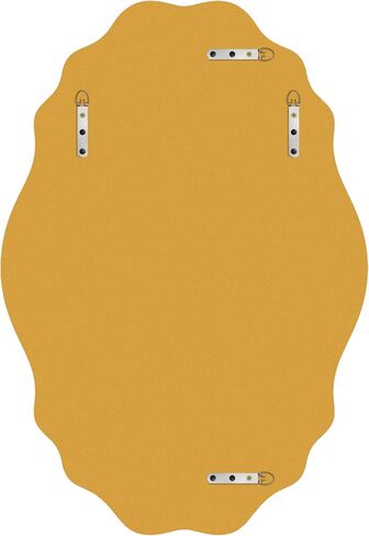 Gold Oval Wavy Mirror 23.85×31.69 inch, Irregularly Shaped, Unique Vanity Mirror, Frameless Wall Mirror for Bathroom, Living Room, Bedroom, Entryway in Saudi Arabia