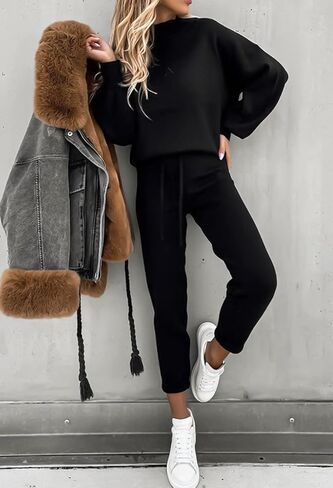 أطقم ملابس رياضية نسائية من TOLENY مكونة من قطعتين وسويت شيرت وسروال رياضي in Kuwait