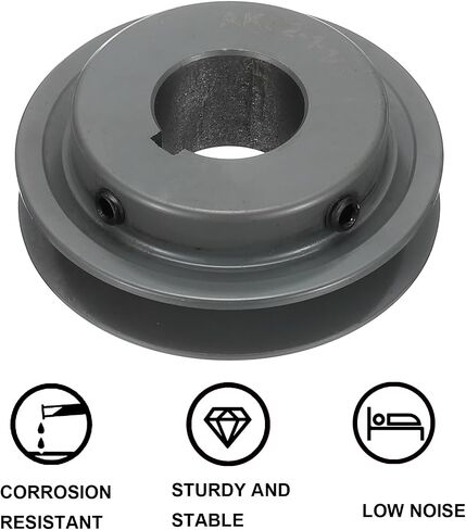 uxcell AK32-1 1/8 V-Belt Sheave 1 1/8"Bore 3.25"OD Single Groove Web Sheave Bored-to-Size Sheave, Cast Iron, Belt Section for 4L or A Belt in Saudi Arabia