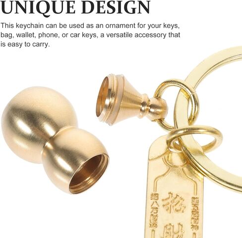 Chinese Feng Shui Keychain, Brass Wu Keychain, Amulet Good Luck Backpack Charms, with Feng Shui Coins for Wealth in Saudi Arabia