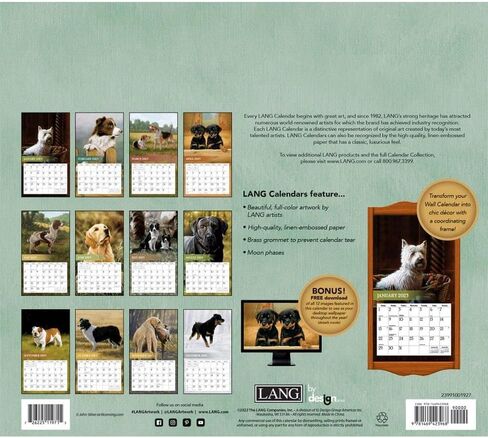 LANG Love Of Dogs 2024 Wall Calendar (24991001927) in Saudi Arabia
