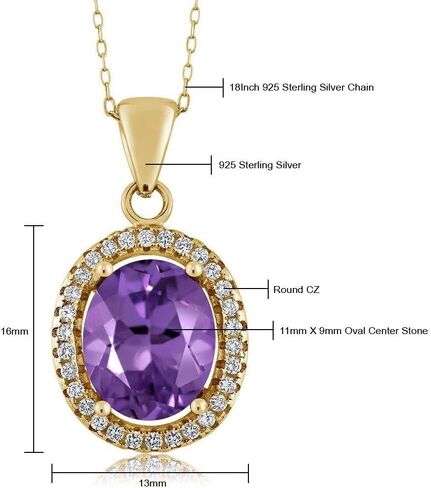 Gem Stone King 18K Yellow Gold Plated Silver White Simulated Opal Pendant Necklace for Women | 2.40 Cttw | Oval Cabochon 11X9MM | With 18 Inch Chain in Saudi Arabia