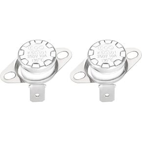 KSD301 Thermostat 200C NC Temperature Thermal Control Switch, [for Microwave Oven Refrigerators] - Normally Closed/90C Angle/2pcs