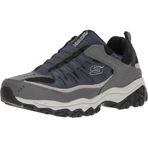 Skechers Men's Afterburn Wonted Shoes, Black/Orange, 10.5 W