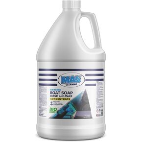MA5x Eco-Marine Boat Soap Wash and Wax | Concentrated and Biodegradable Formula | Heavy Duty and Fast Acting Boat Cleaner