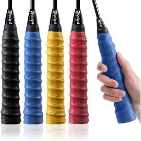 WAFJAMF New Tennis Racket Grip Tape, 4 Pack Anti Slip Badminton Racket Overgrips, Ultra Absorbent Pickleball Overgrip, Breathable, Quick Dry