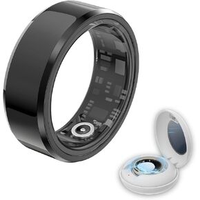 Smart Ring Health Tracker - Fitness Sleep Heart Rate Blood Oxygen Tracker Smart Ring for Men and Women,IP68 Waterproof Level Bluetooth Fitness Tracker Rings - Free APP