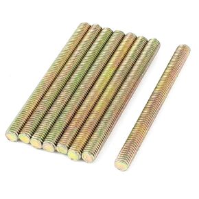 uxcell 1mm Pitch M6 x 70mm Male Threaded Rod Bar Bronze Tone 8 Pcs