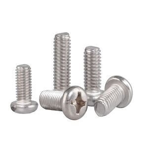 M4-0.7x20 mm Pan Head Machine Screws, 304 Stainless Steel 18-8 Screw, Phillips Drive, Fully Threaded, Bright Finish, Pack of 30