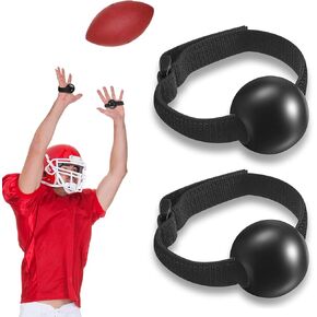 4 Pieces Football Catching Trainer Assistant Football Accessories Receiving Training Aid Practice Football Training Equipment Catching Training Hand Strap for Youth Boys Kids Beginner Fingertip